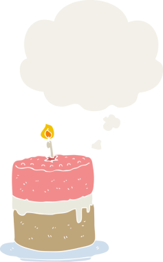 Düşünce baloncuklu çizgi film pastası insan tarafından çizilmiş.