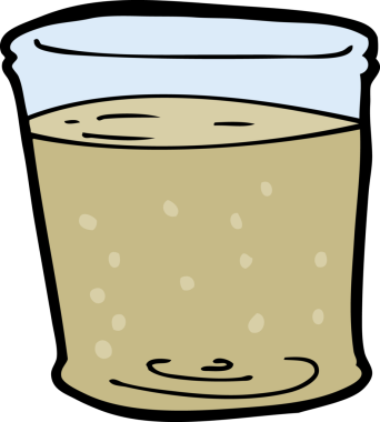 Bir insan tarafından çizilmiş viski bardağı.