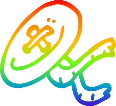 bir insan tarafından çizilmiş bir çizgi film düğmesinin çizimi