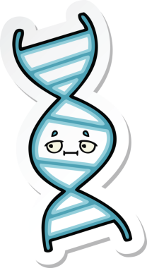 Bir insan tarafından çizilmiş şirin bir DNA ipliğinin çıkartması.