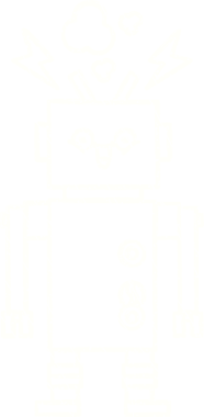 Bir insan tarafından çizilen robot tebeşiri.