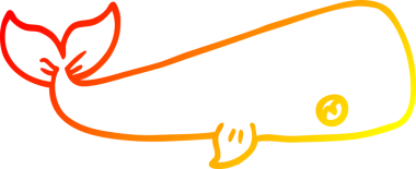 Bir insan tarafından çizilmiş karikatür deniz balinası çizimi.