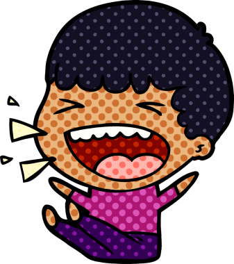 Bir insan tarafından çizilmiş gülen adam.