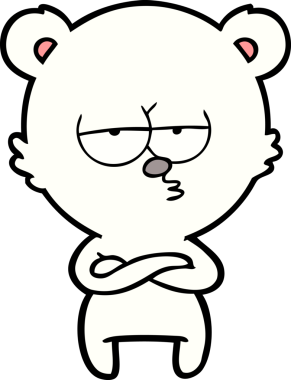 Bir insan tarafından çizilmiş kutup ayısı karikatürü