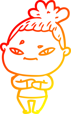 Bir insan tarafından çizilmiş bir karikatür kadın çizimi