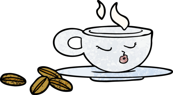 Bir insan tarafından çizilmiş bir espresso fincanı.