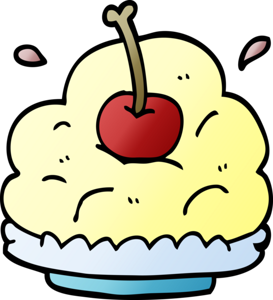 Bir insan tarafından çizilmiş karikatür tatlısı.