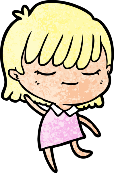 Bir insan tarafından çizilmiş karikatür kadın.