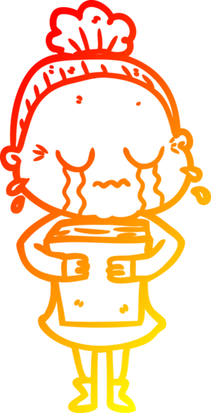 Bir insan tarafından çizilmiş, ağlayan bir karikatür çizimi.