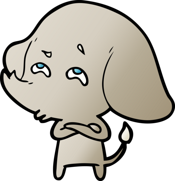 Bir insan tarafından çizilmiş karikatür fili