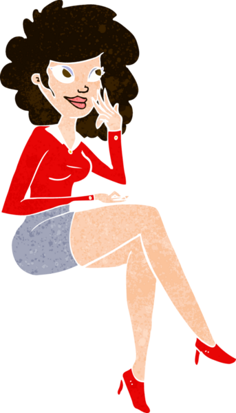 Bir insan tarafından çizilmiş bir ofis kadını.