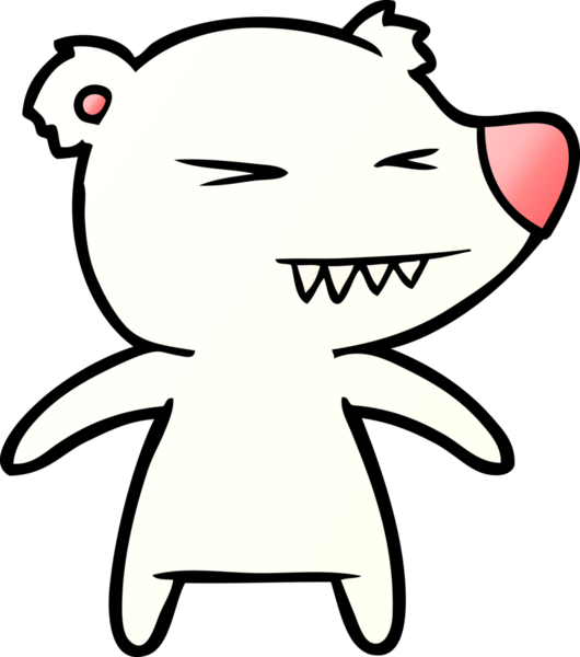 Bir insan tarafından çizilmiş kutup ayısı karikatürü