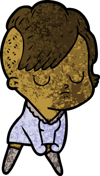 Bir insan tarafından çizilmiş karikatür kadın.