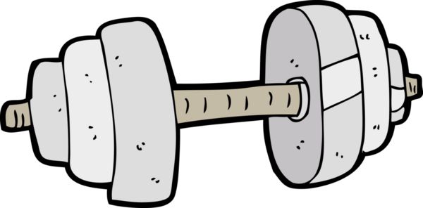 bir insan tarafından çizilmiş bir dambıl.