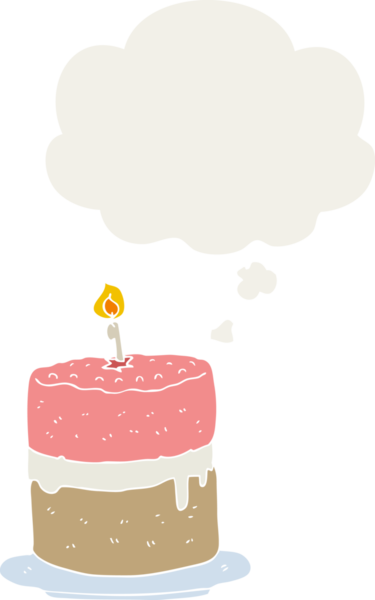 Düşünce baloncuklu çizgi film pastası insan tarafından çizilmiş.