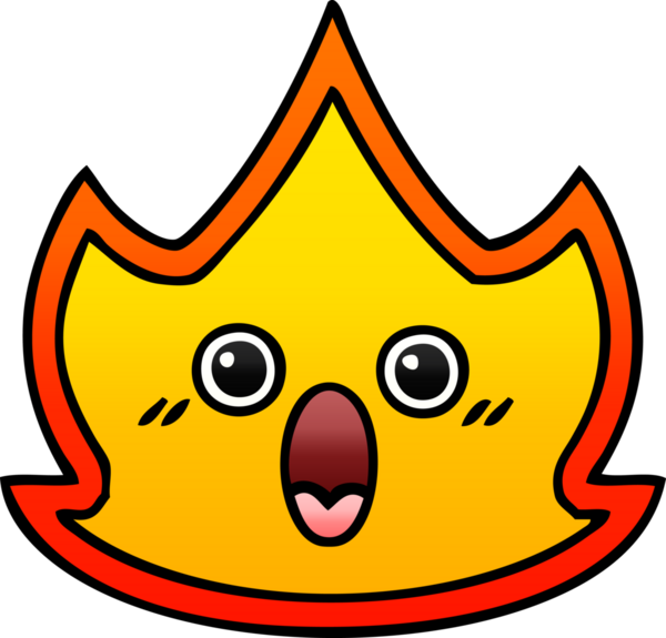 Bir insanın çizdiği ateşin gölgeli çizgi filmi.