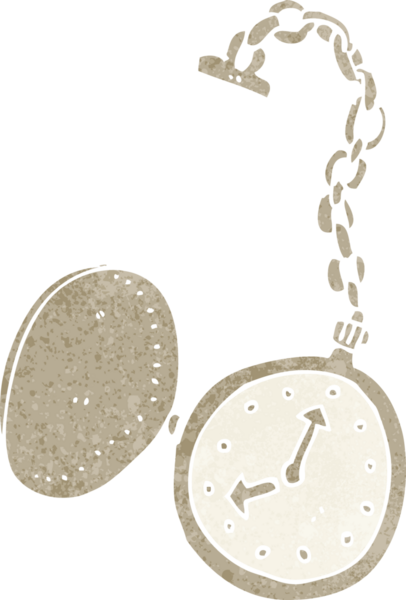 Bir insan tarafından çizilmiş eski bir saat.