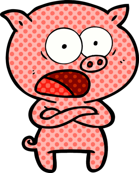 Bir insan tarafından çizilmiş domuz bağırması.