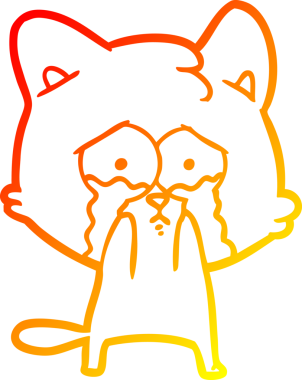 Bir insan tarafından çizilmiş, ağlayan bir karikatür çizimi.