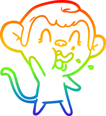 gökkuşağı gradyan çizgisi insan tarafından çizilmiş çılgın bir çizgi maymun çizimi