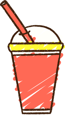 Bir insan tarafından çizilmiş buzlu kahve tebeşiri.