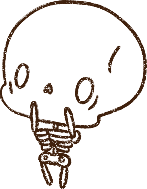 Cadılar Bayramı İskelet Kömür Çizimi Bir insan tarafından çizildi