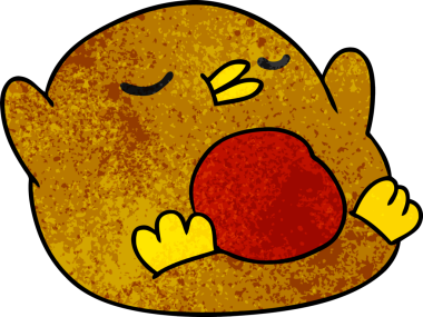 El yazısıyla çizilmiş şirin kawaii kırmızı robin bir insan tarafından çizilmiş.