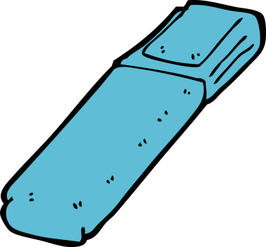 Bir insan tarafından çizilmiş fosforlu kalem.