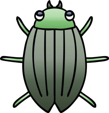 bir insan tarafından çizilmiş gölgelenmiş garip karikatür böceği