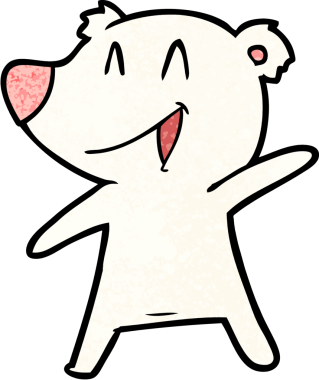 Bir insan tarafından çizilmiş kutup ayısı karikatürü