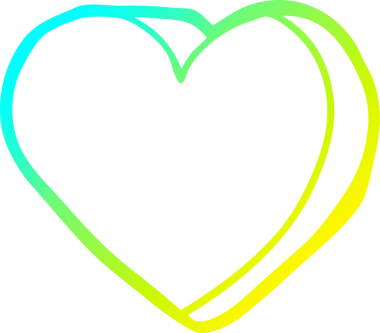 Bir insan tarafından çizilmiş bir aşk karikatürü çizimi.