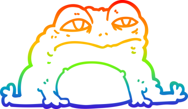 gökkuşağı gradyan çizgi çizimi bir insan tarafından çizilmiş bir çizgi karakurbağası