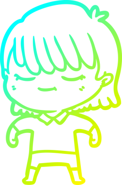 Bir insan tarafından çizilmiş bir karikatür kadın çizimi.