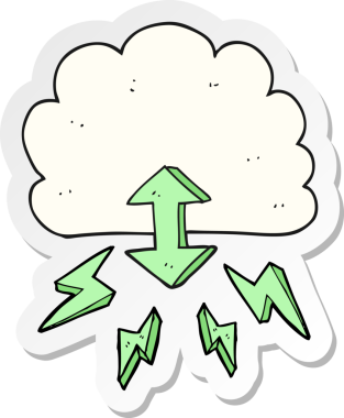 Bir insan tarafından çizilmiş dijital bir karikatür etiketi.