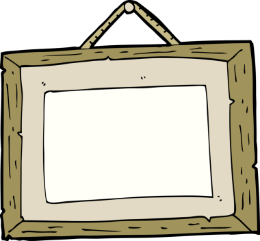 bir insan tarafından çizilmiş karikatür çerçevesi