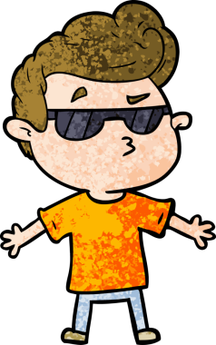 Bir insan tarafından çizilmiş havalı bir çizgi film.