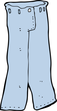 Bir insan tarafından çizilmiş bir kot pantolon.