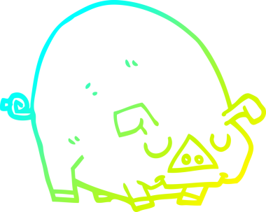 Bir insan tarafından çizilmiş bir çizgi film çizimi.