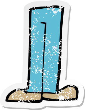 Bir insan tarafından çizilmiş çizgi film bacaklarının gerilimli yapıştırması.