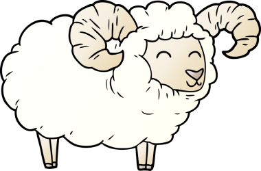 Bir insan tarafından çizilmiş çizgi film koçu