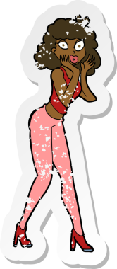 Bir insan tarafından çizilmiş bir karikatürün gerilimli çıkartması.