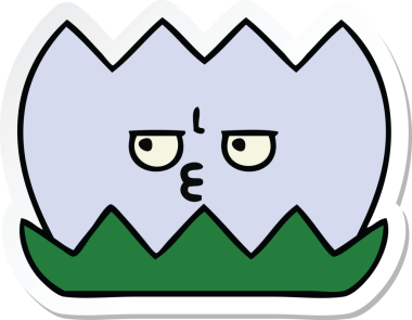 Bir insan tarafından çizilmiş şirin bir nilüfer çiçeğinin çıkartması.