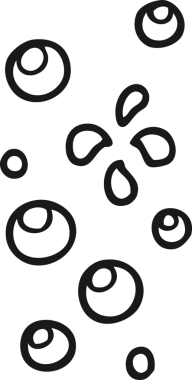 Bir insan tarafından çizilmiş siyah beyaz karikatür baloncukları