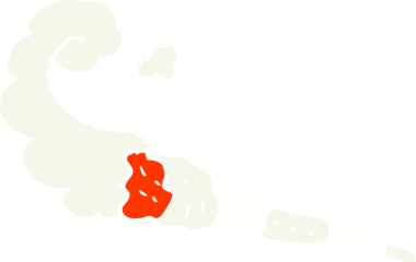 Bir insan tarafından çizilmiş marihuana esrarının düz renk çizimi