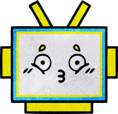 Bir insan tarafından çizilmiş robot kafasının retro grunge dokusu