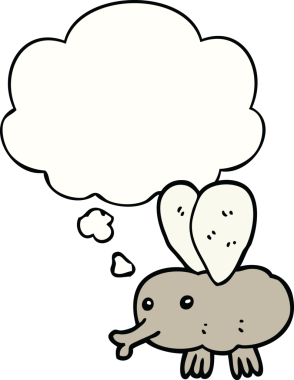 Bir insan tarafından çizilmiş düşünce baloncuğu olan karikatür.