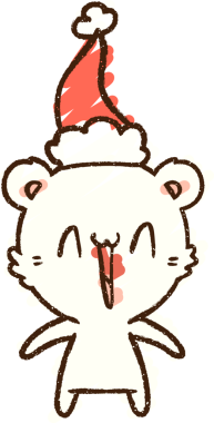 Bir insan tarafından çizilmiş Noel Ayısı Tebeşiri