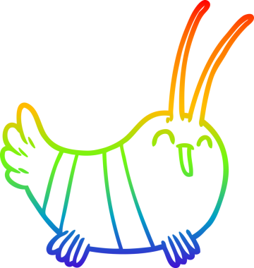 gökkuşağı gradyan çizgi çizimi bir insan tarafından çizilmiş kerevit