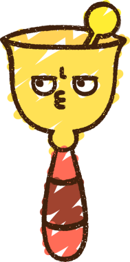 Bir insan tarafından çizilmiş çan tebeşiri