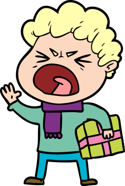 Bir insan tarafından çizilmiş öfkeli bir adam.